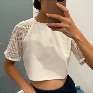 Missguided Raglan White Crop Top